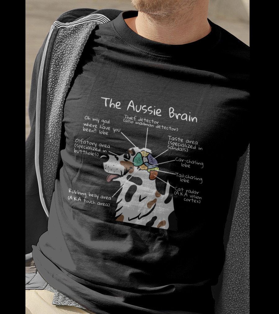 The Aussie Brain Thief Detector Olfactory Area Cat Radar Taste Tail Chasing T-Shirt