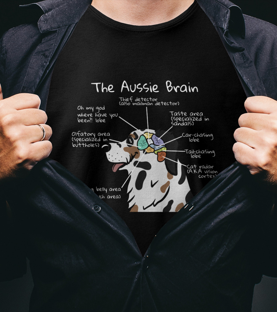 The Aussie Brain Thief Detector Olfactory Area Cat Radar Taste Tail Chasing T-Shirt