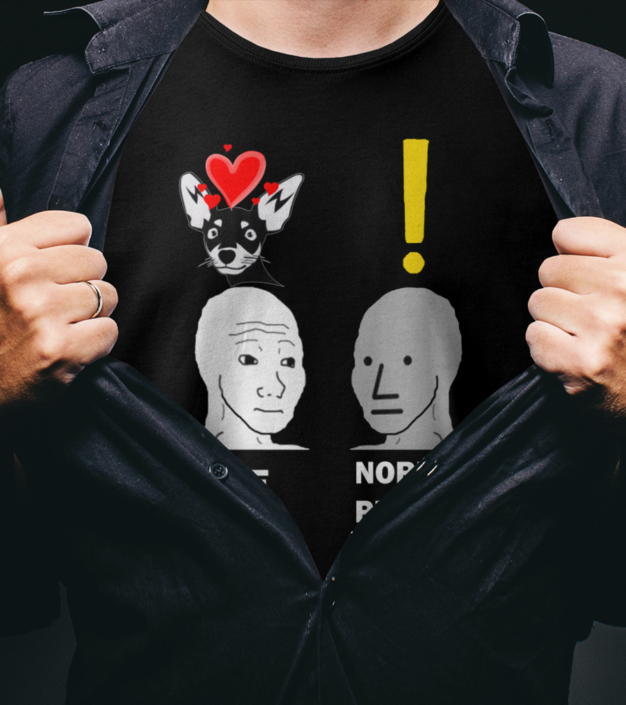 Normal People Exclamation Me With Chihuahua Hearts T-Shirt