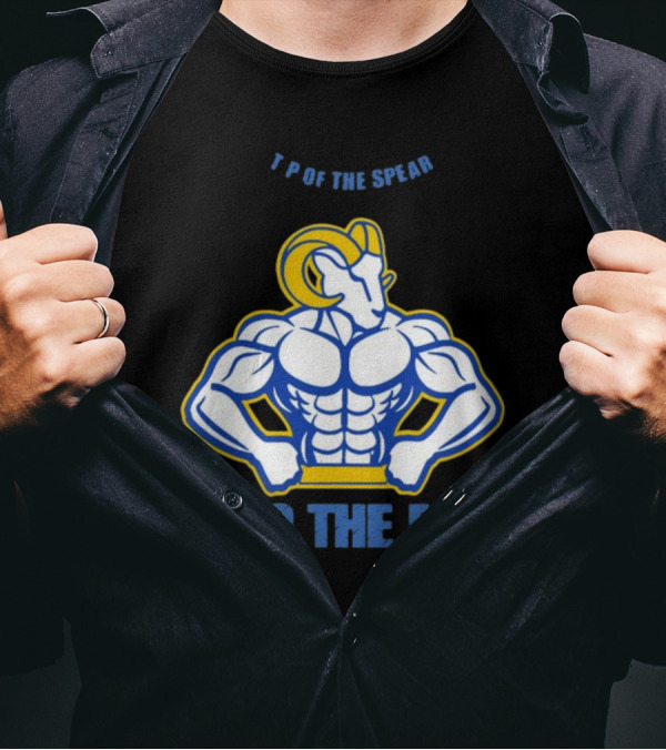 T P Of The Spear 1st To The Fight Muscular Ram T-Shirt