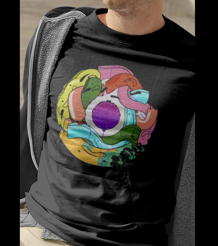 Long Ones Colorful Abstract Circular T-Shirt