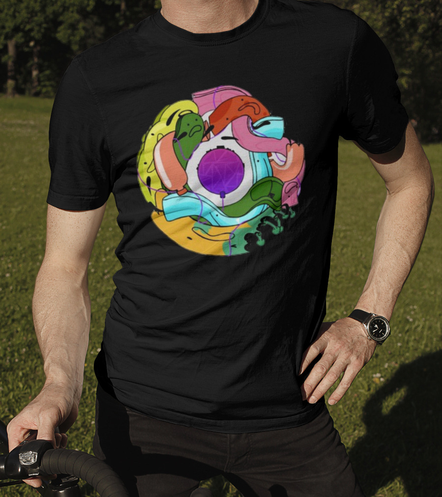 Long Ones Colorful Abstract Circular T-Shirt