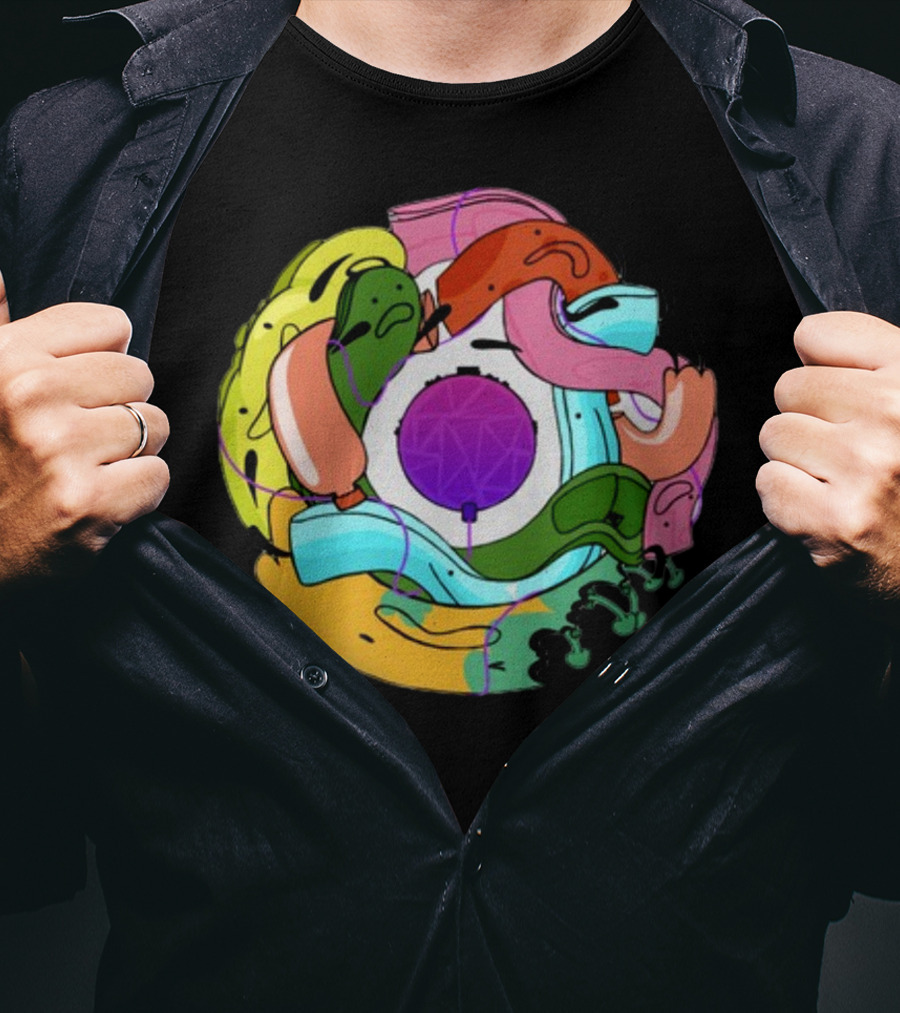 Long Ones Colorful Abstract Circular T-Shirt