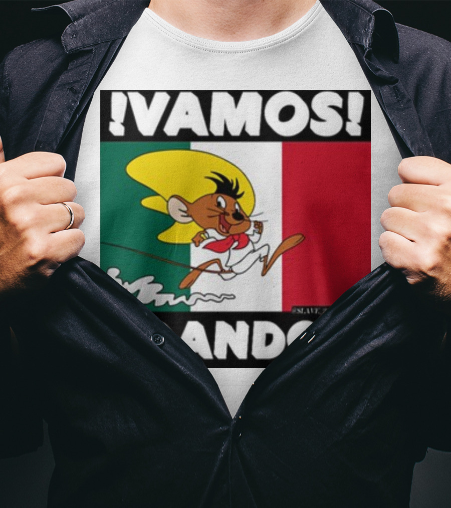 Vamos Brandon Mouse Mexican Flag T-Shirt