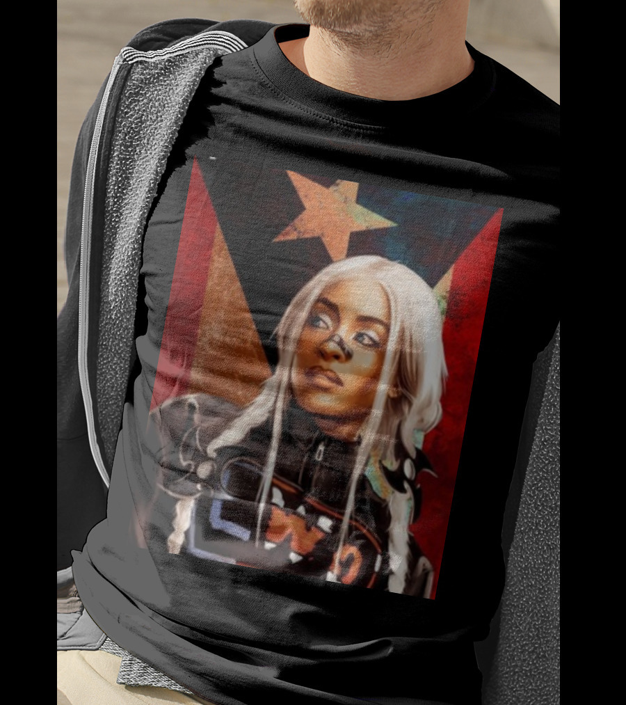LWO Zelina Vega Fear La Chancla Puerto Rican Flag Background T-Shirt