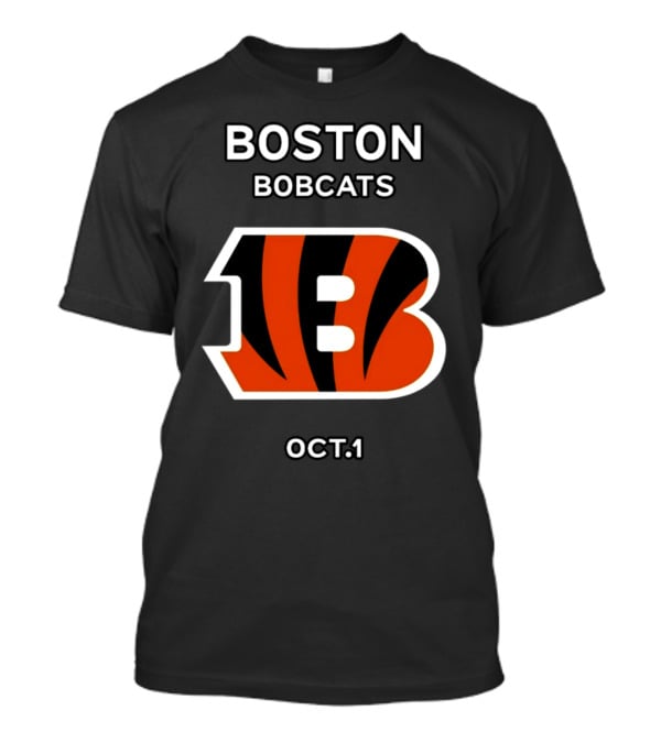 Boston Bobcats B Logo Oct 1 Tiger Stripes T-Shirt