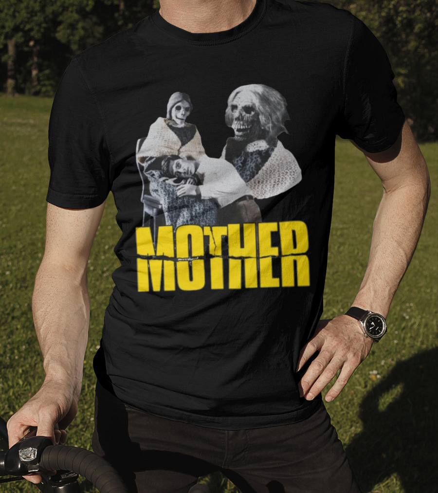 Mother Psycho Skeleton Horror Motif T-Shirt