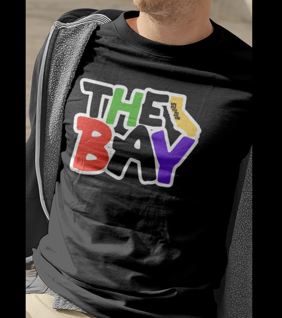 The Bay California Area Codes Colorful T-Shirt