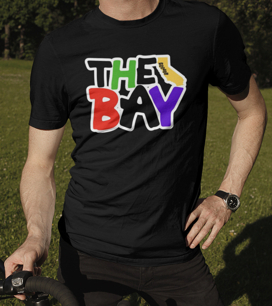 The Bay California Area Codes Colorful T-Shirt