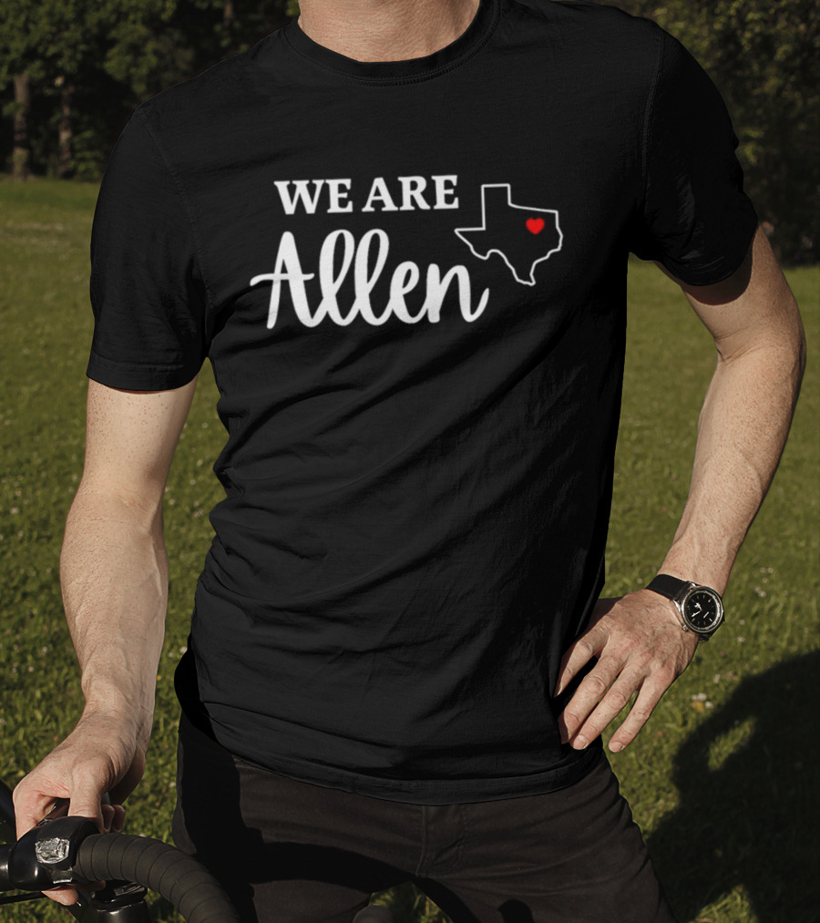 WE ARE ALLEN Texas Heart Map T-Shirt