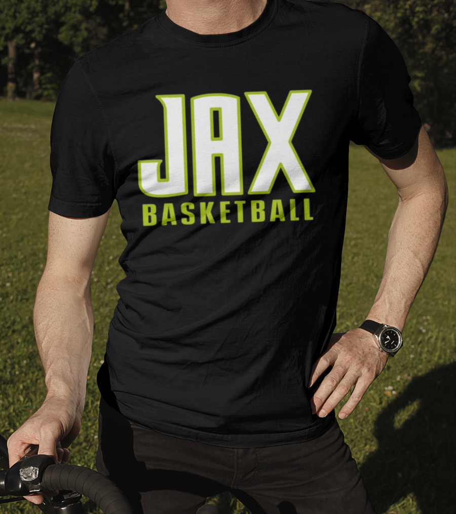 Jax Basketball Bold Neon Typography T-Shirt