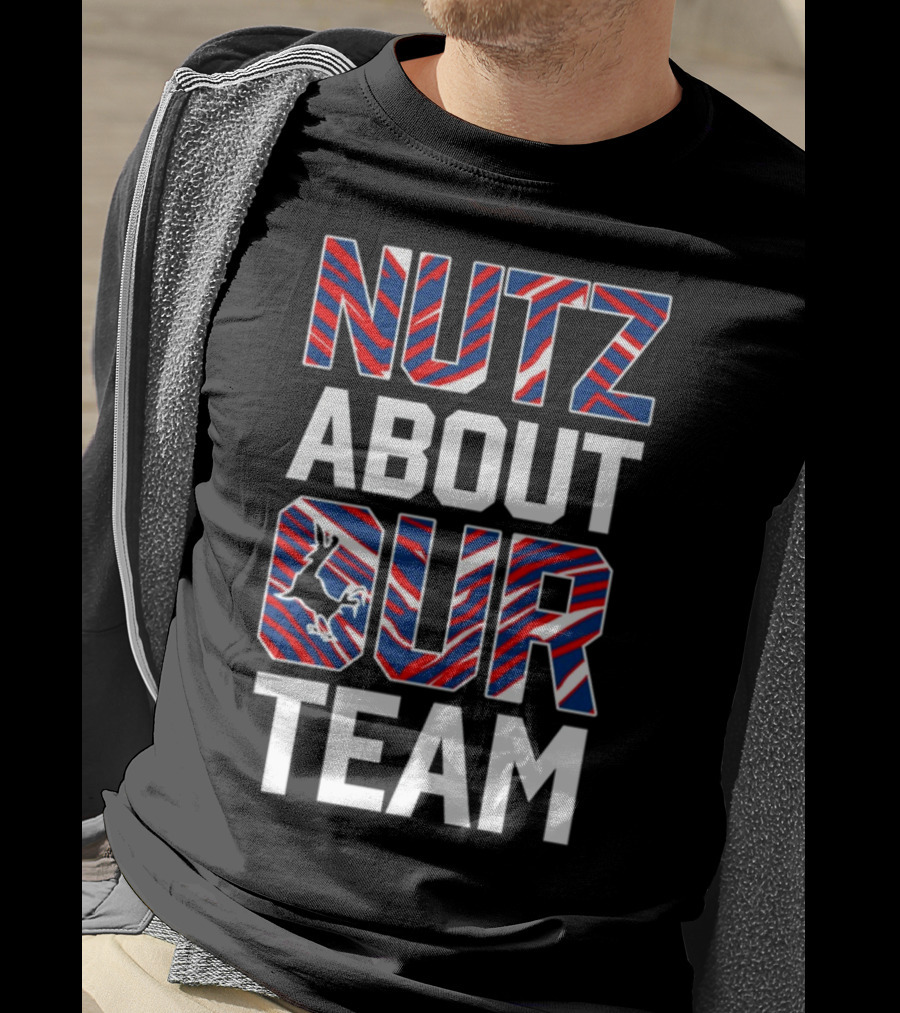 Nutz About Our Team Patriotic Colors Football Fan Enthusiasm T-Shirt