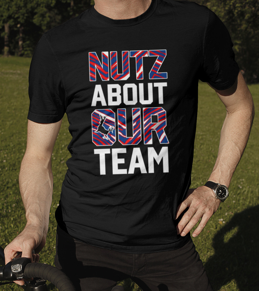 Nutz About Our Team Patriotic Colors Football Fan Enthusiasm T-Shirt