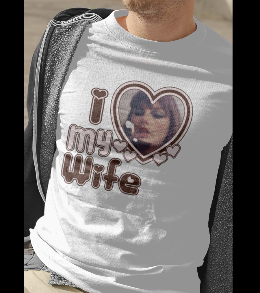 I Love My Wife Taylor Swift Heart Photo T-Shirt