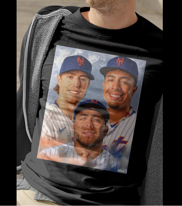New York Mets Brett Baty With Teammates In SNY Photo T-Shirt