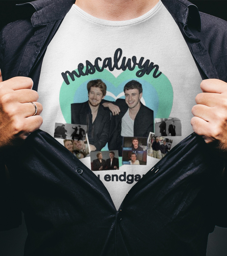 Mescalwyn Is My Endgame Heart Collage With Friends And Candid Moments T-Shirt