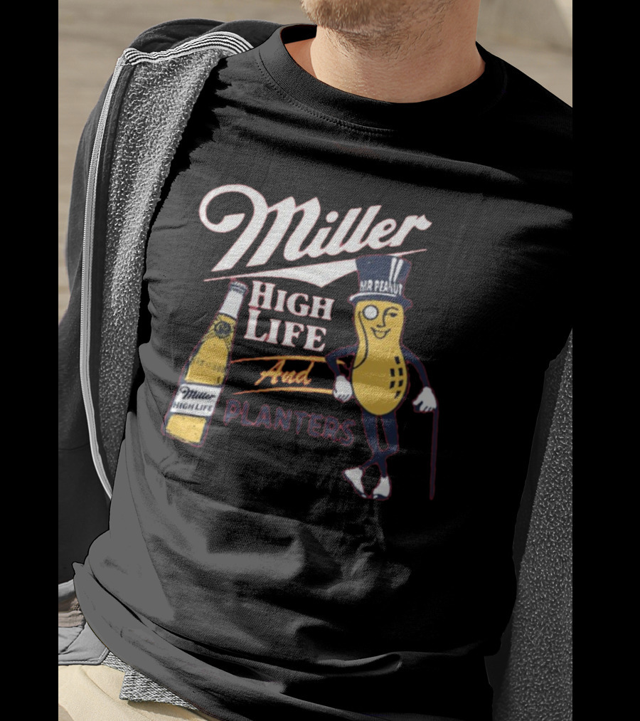 Miller High Life And Planters Mr. Peanut Collaboration T-Shirt