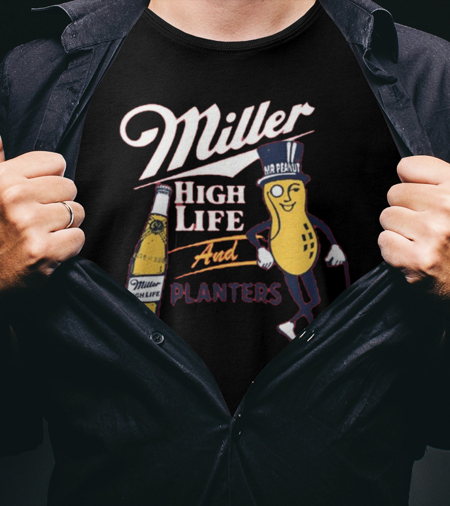 Miller High Life And Planters Mr. Peanut Collaboration T-Shirt