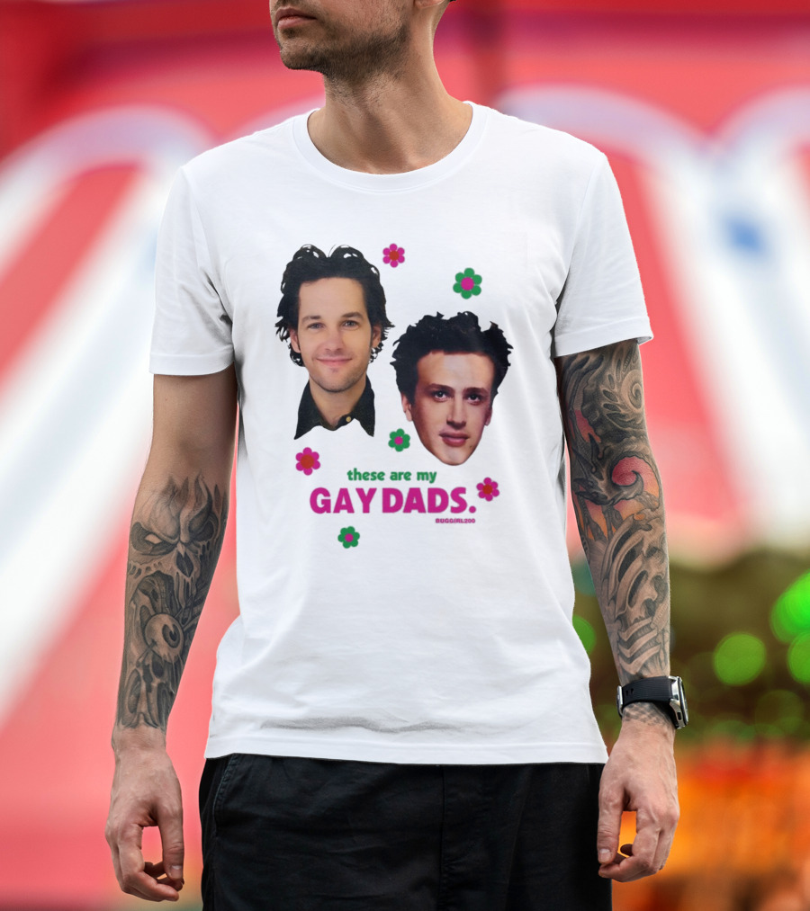 These Are My Gay Dads Flowers nuggclub 420 T-Shirt