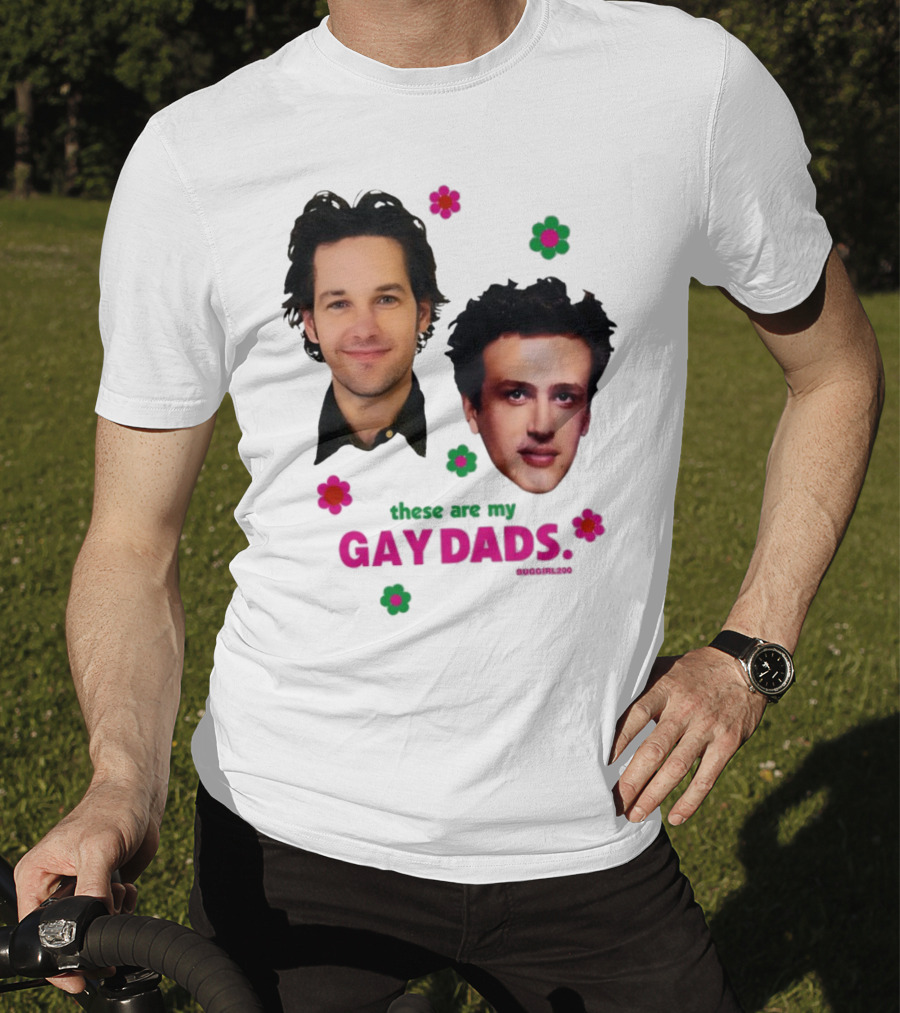 These Are My Gay Dads Flowers Nuggclub 420 T-Shirt