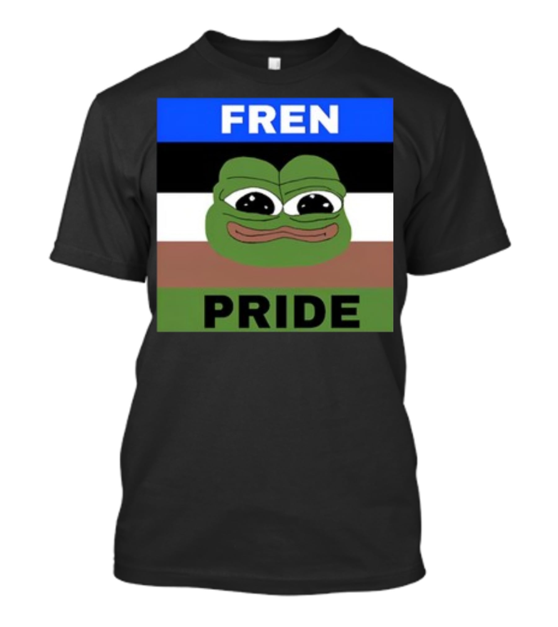 Fren Pride Pepe Flag Image T-Shirt