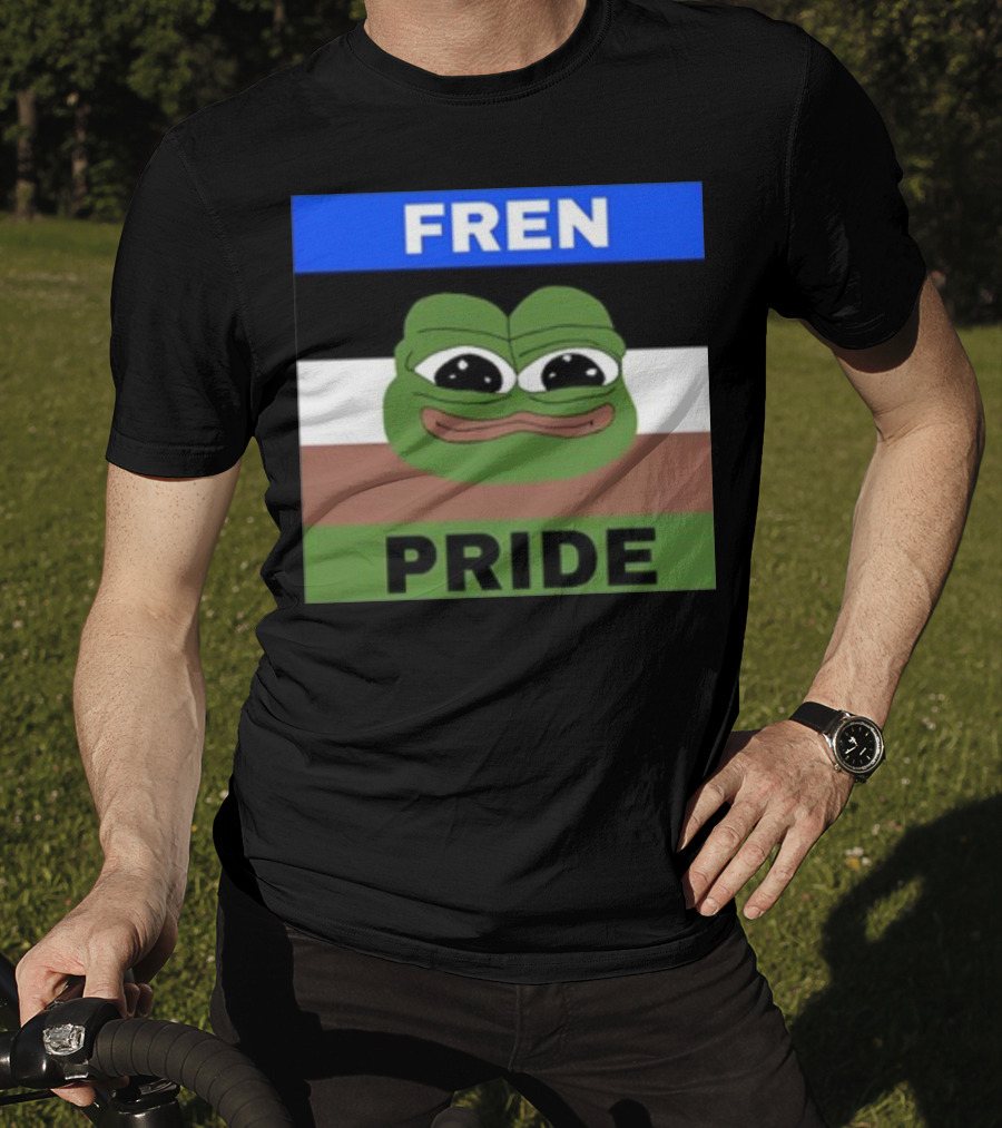 Fren Pride Pepe Flag Image T-Shirt