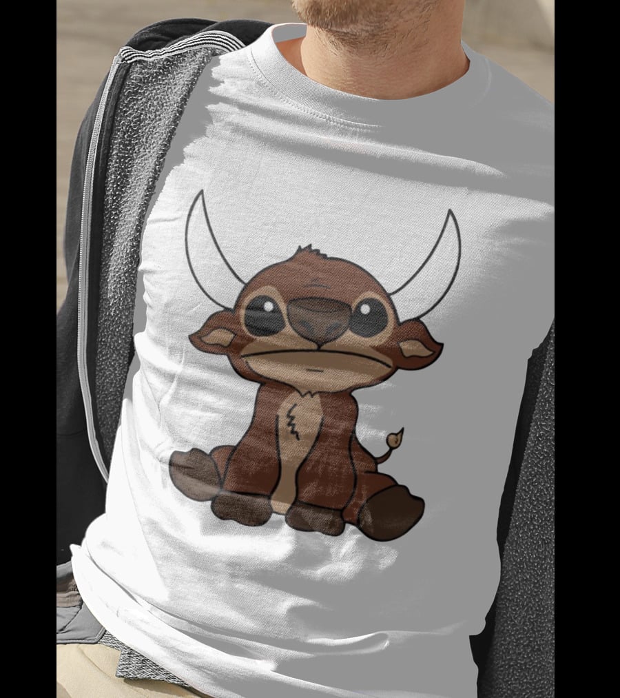 26Shirts Stitch Buffalo Cute Cartoon Buffalo Image T-Shirt