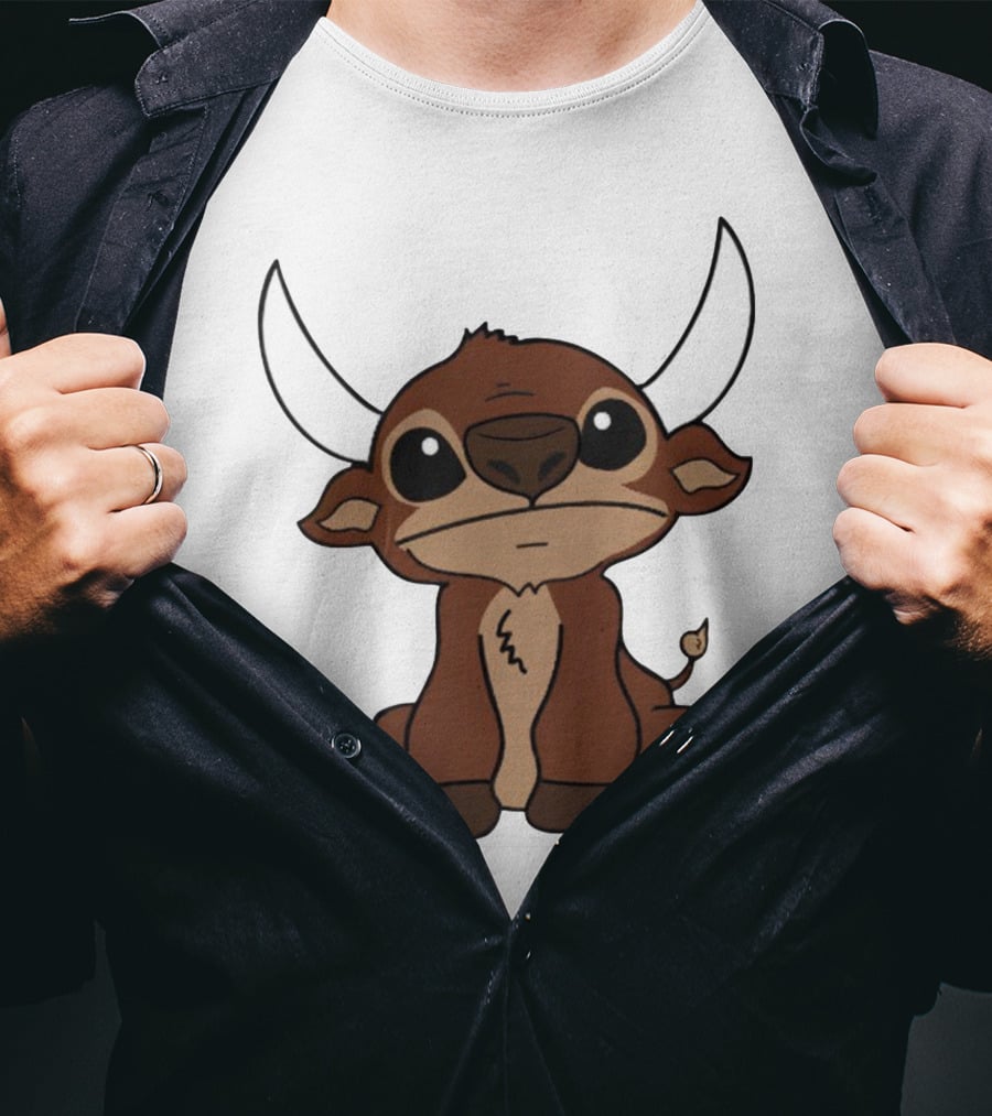26Shirts Stitch Buffalo Cute Cartoon Buffalo Image T-Shirt