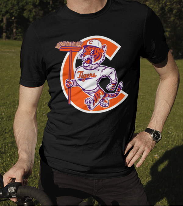 Austin Pendergist Tigers C Letter Mascot With Broom T-Shirt