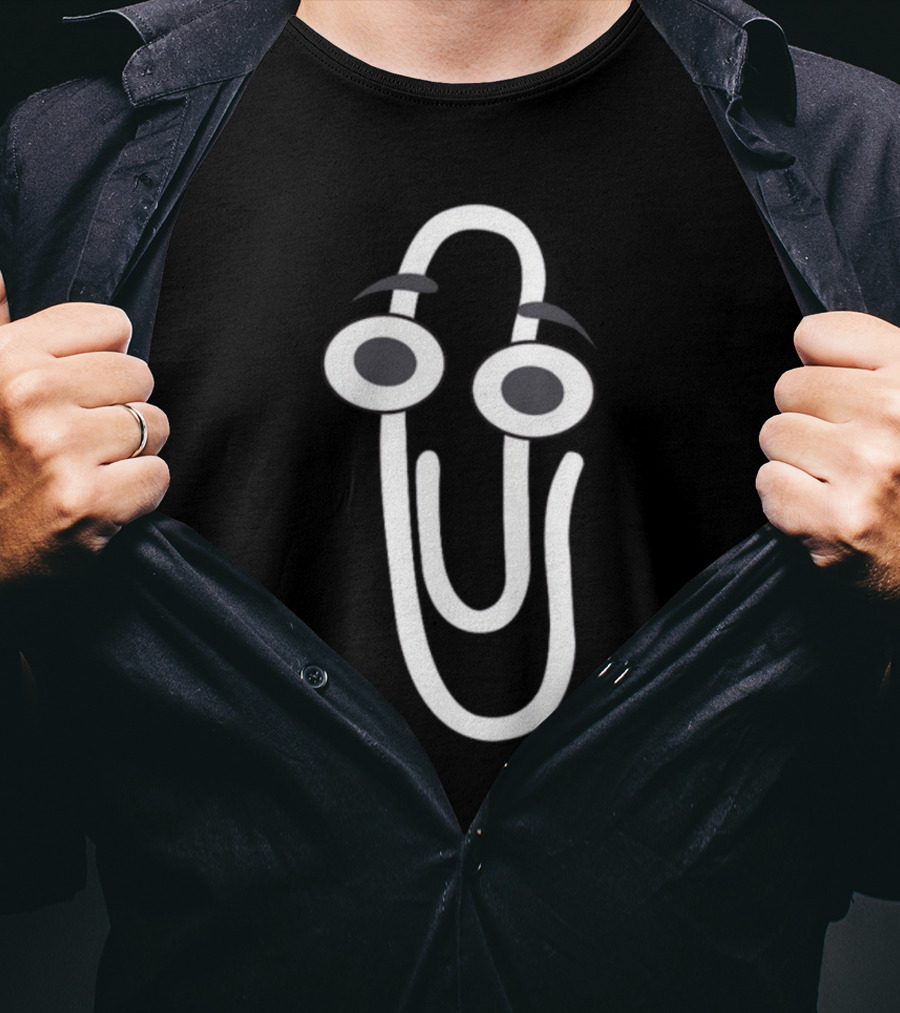 Rip Clippy Microsoft Office Assistant Icon Retro Nostalgia T-Shirt