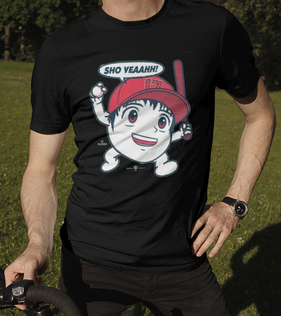 Sho Yeaahh Baseball Character 17 Red Cap Batting Pose T-Shirt