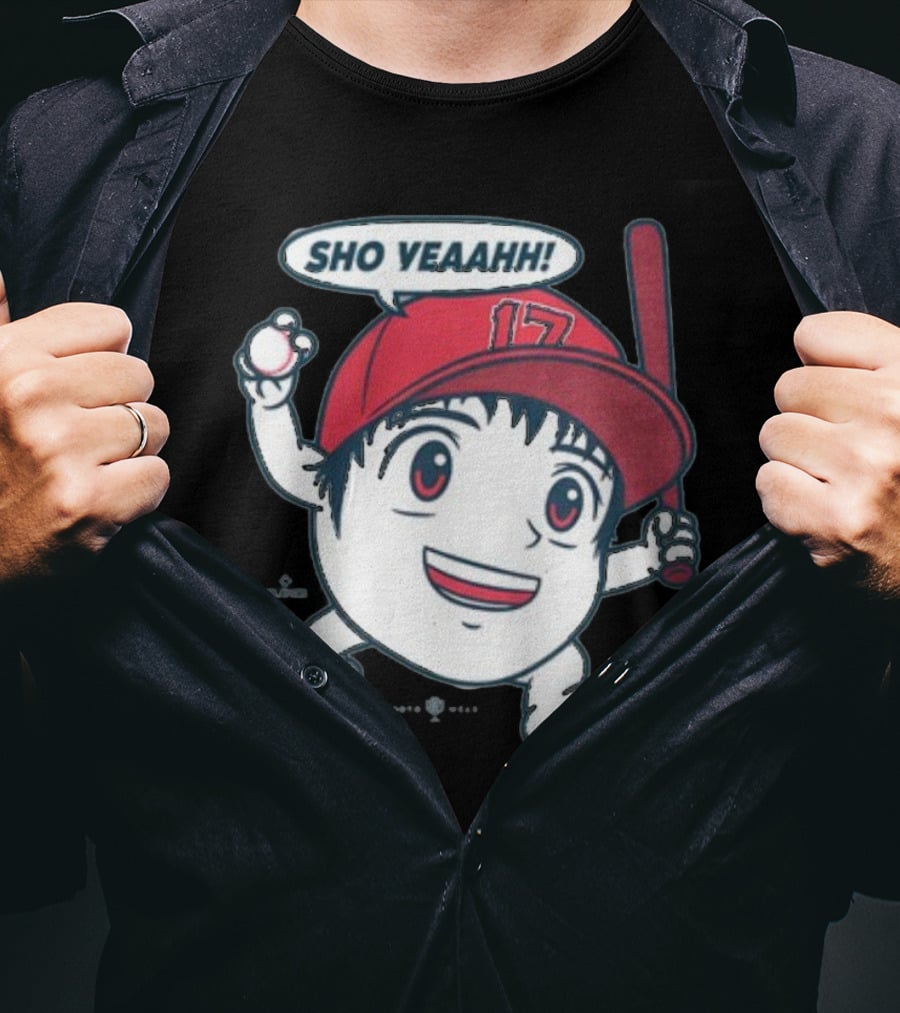 Sho Yeaahh Baseball Character 17 Red Cap Batting Pose T-Shirt