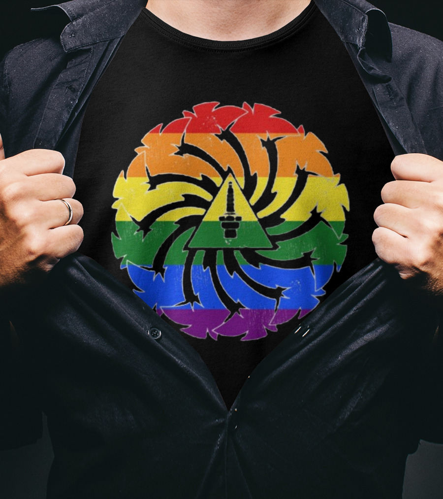 Soundgarden Spiral Pride Logo Rainbow Colors T-Shirt