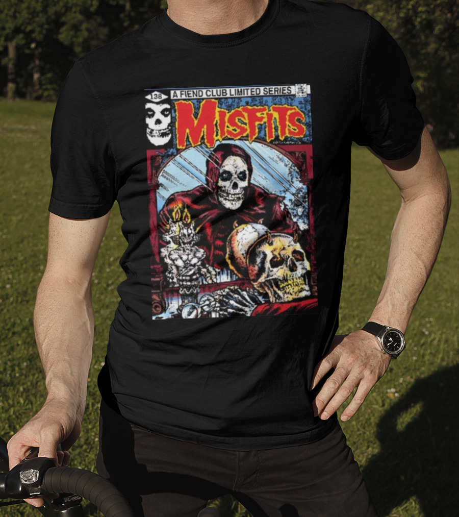 Misfits A Fiend Club Limited Series Skull And Skeleton Reflection T-Shirt