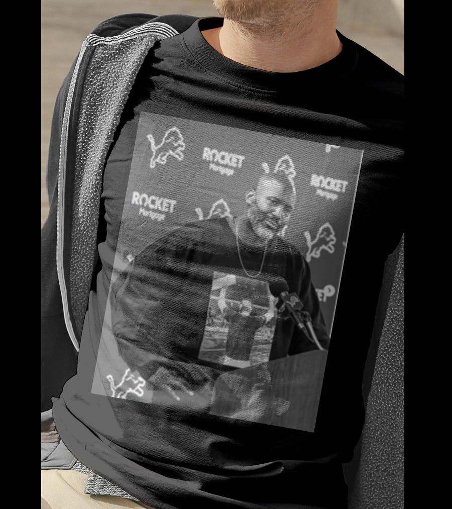 Lions Dan Campbell Rocket Mortgage Press Conference T-Shirt