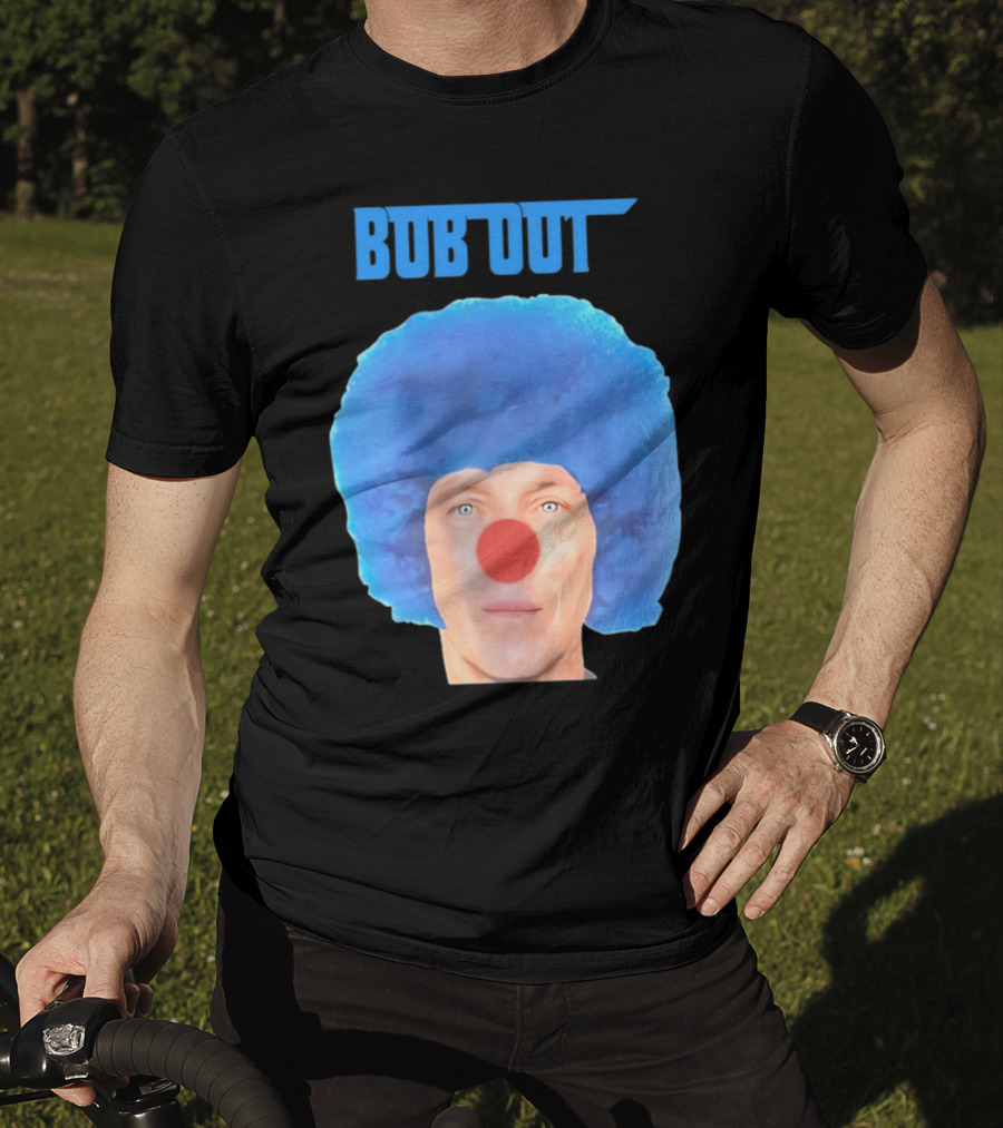 Bub Out Bernardeschi Bob Out Blue Afro Red Nose T-Shirt