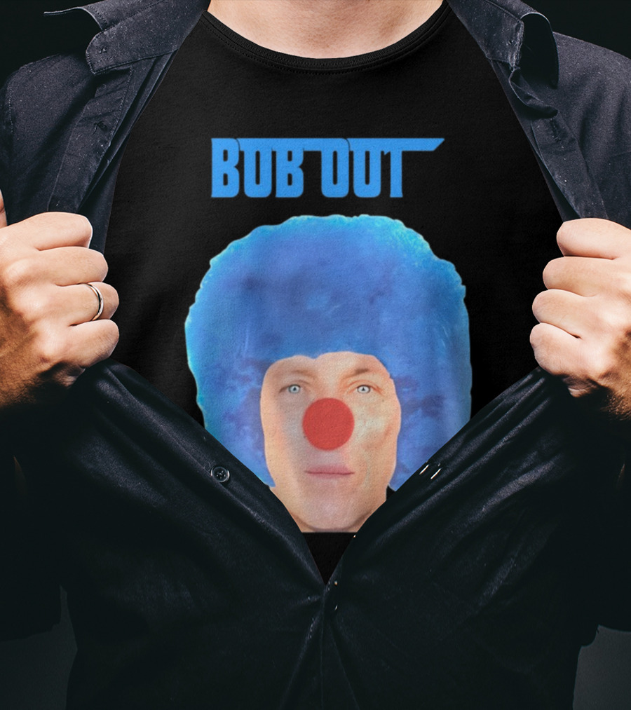 Bub Out Bernardeschi Bob Out Blue Afro Red Nose T-Shirt