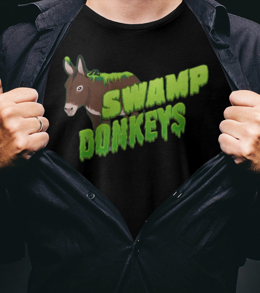 Jomboymedia Swamp Donkeys Blitzball 3 Dripping Green Donkey T-Shirt