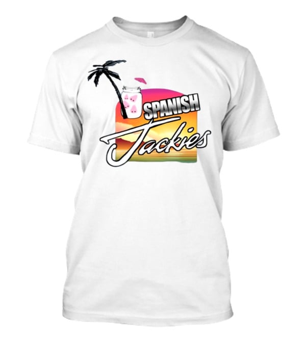 Spanish Jackies Sunset Palm Tree Drink T-Shirt