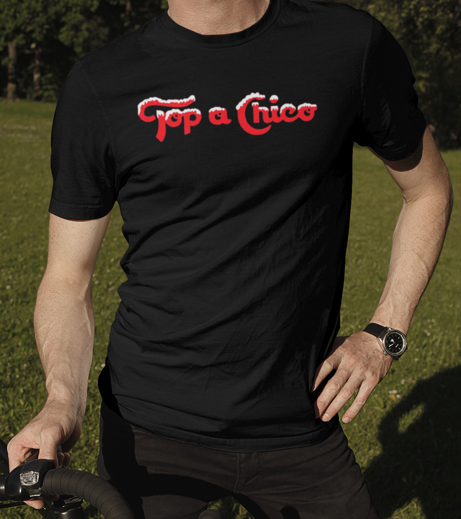 Top A Chico Christmas Santa-Themed Typography T-Shirt