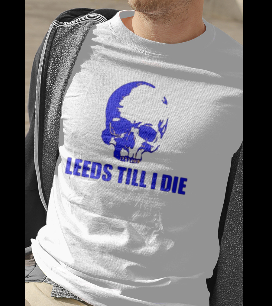 Leeds Till I Die Blue Skull T-Shirt