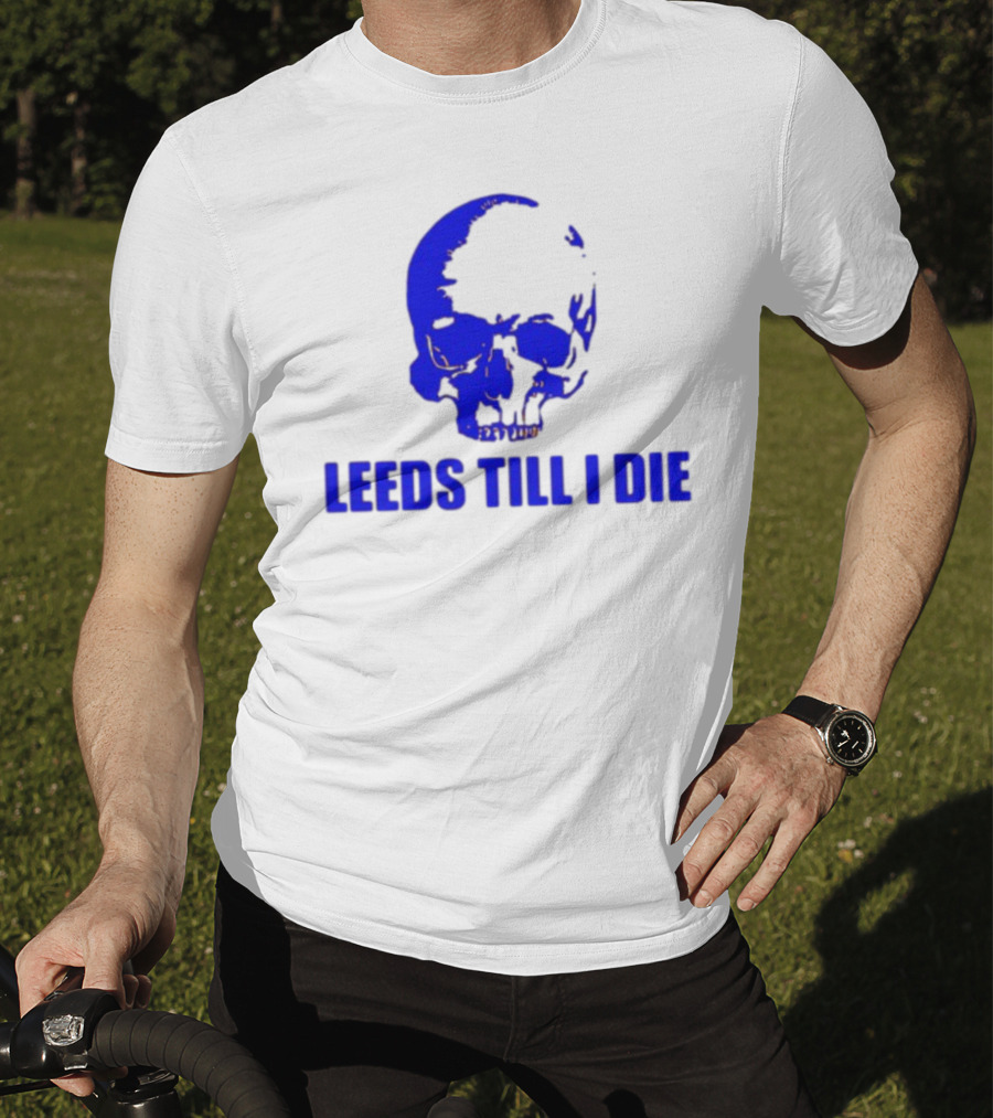 Leeds Till I Die Blue Skull T-Shirt