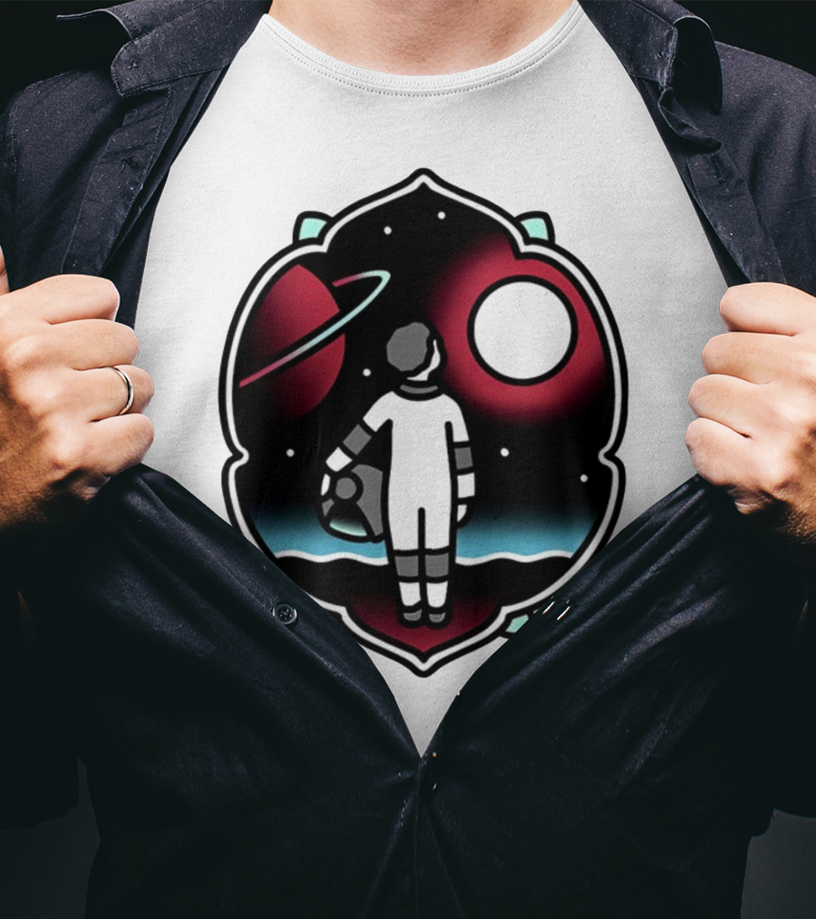 Come See The Universe Astronaut Staring At Planets And Stars T-Shirt