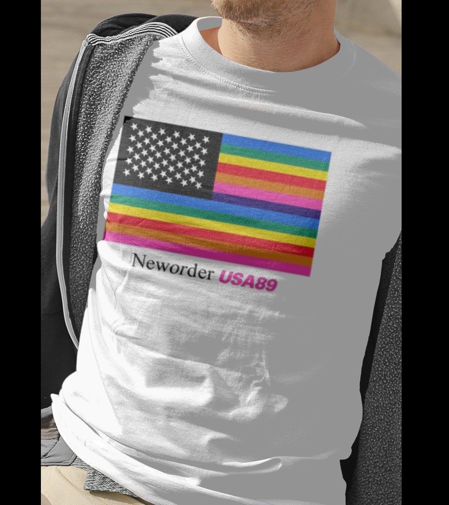 Neworder USA89 Literallyvergil Rainbow Flag T-Shirt