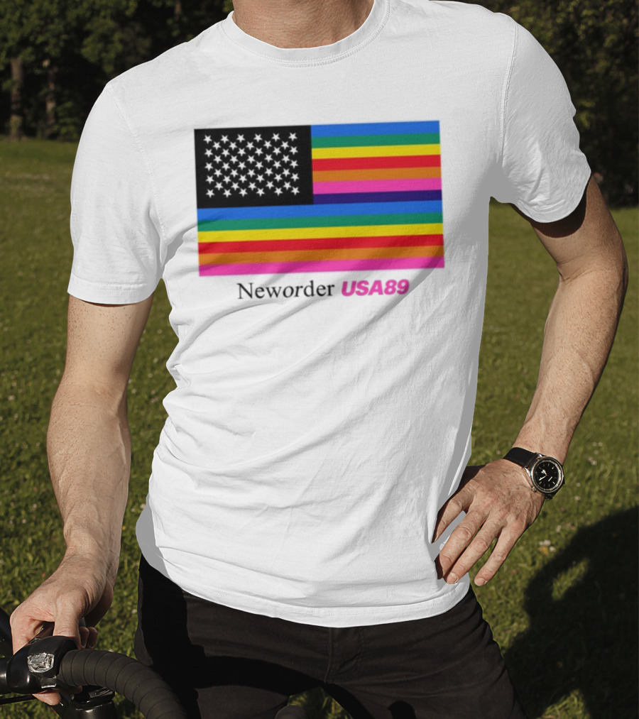Neworder USA89 Literallyvergil Rainbow Flag T-Shirt