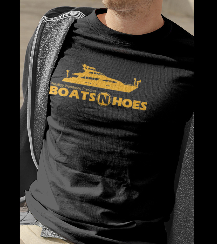 Prestige Worldwide Presents Boats N Hoes Yacht Step Brothers Will Ferrell John C Reilly T-Shirt