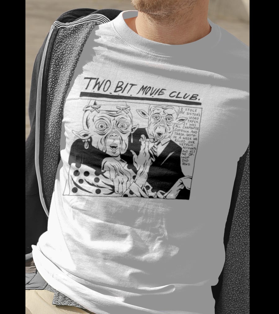 Humanitix Two Bit Movie Club Mac And Me New Farm Cinemas Comic Scene T-Shirt