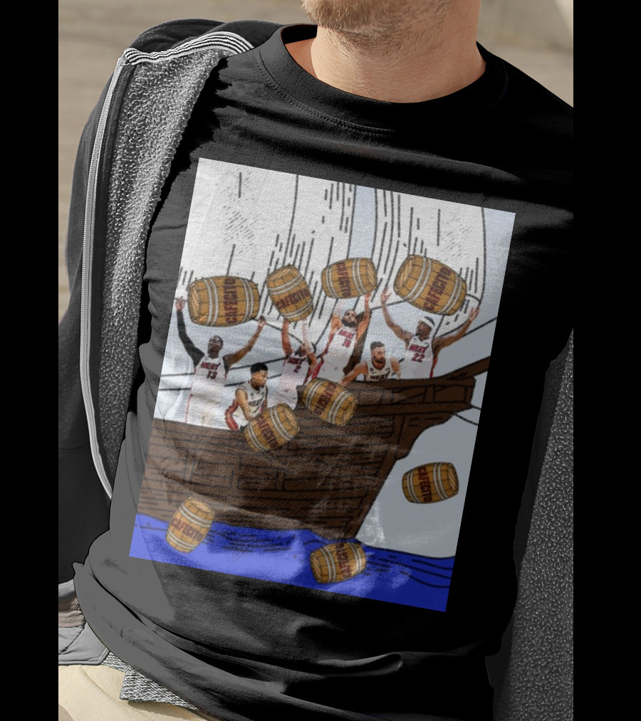 Miami Heat Cafecito Party Ship Adventure Before Flight To Denver T-Shirt