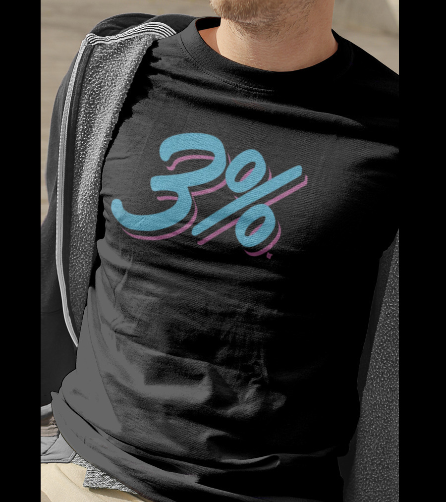 Breakingt Miami 3% Chance Blue And Pink T-Shirt