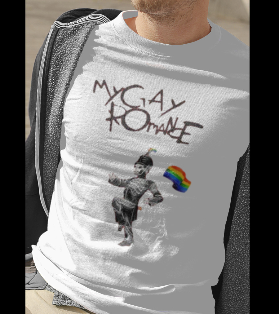 My Gay Romance Parade Skeleton With Pride Flag T-Shirt